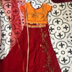 Indian crop top lehanga dress